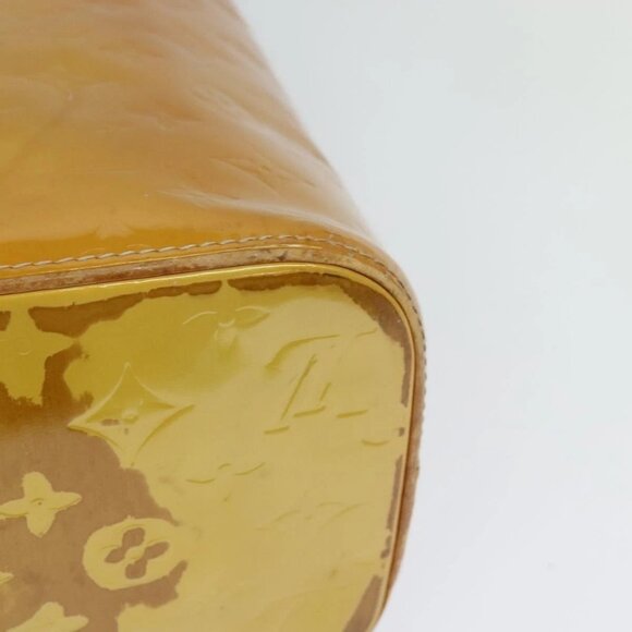 LOUIS VUITTON Monogram Vernis Houston Hand Bag Beige M91004 LV Auth 120112 - Picture 4 of 16